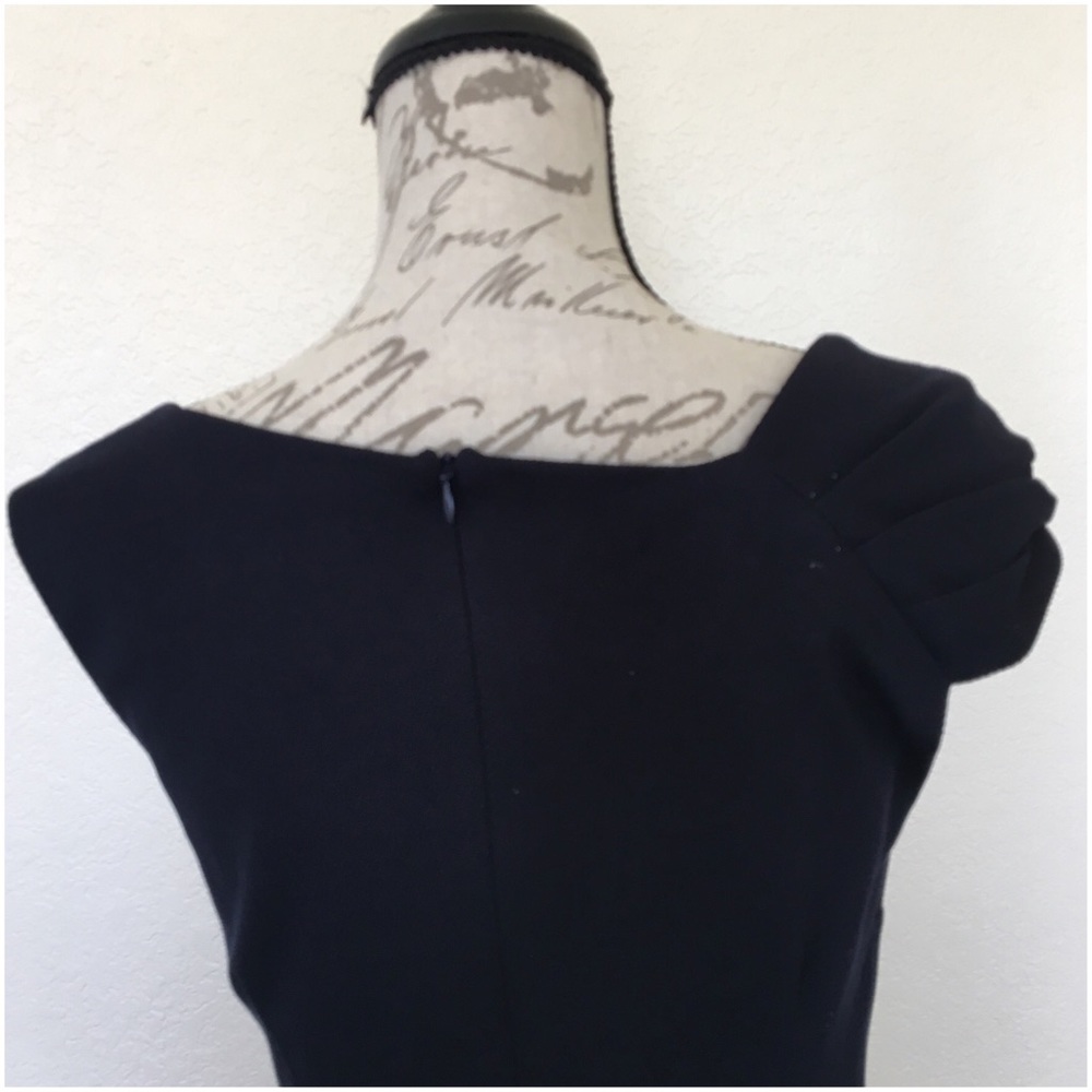 Mango MNG Bateau Neckline Bow Accent Shift Dress - Picture 4 of 5